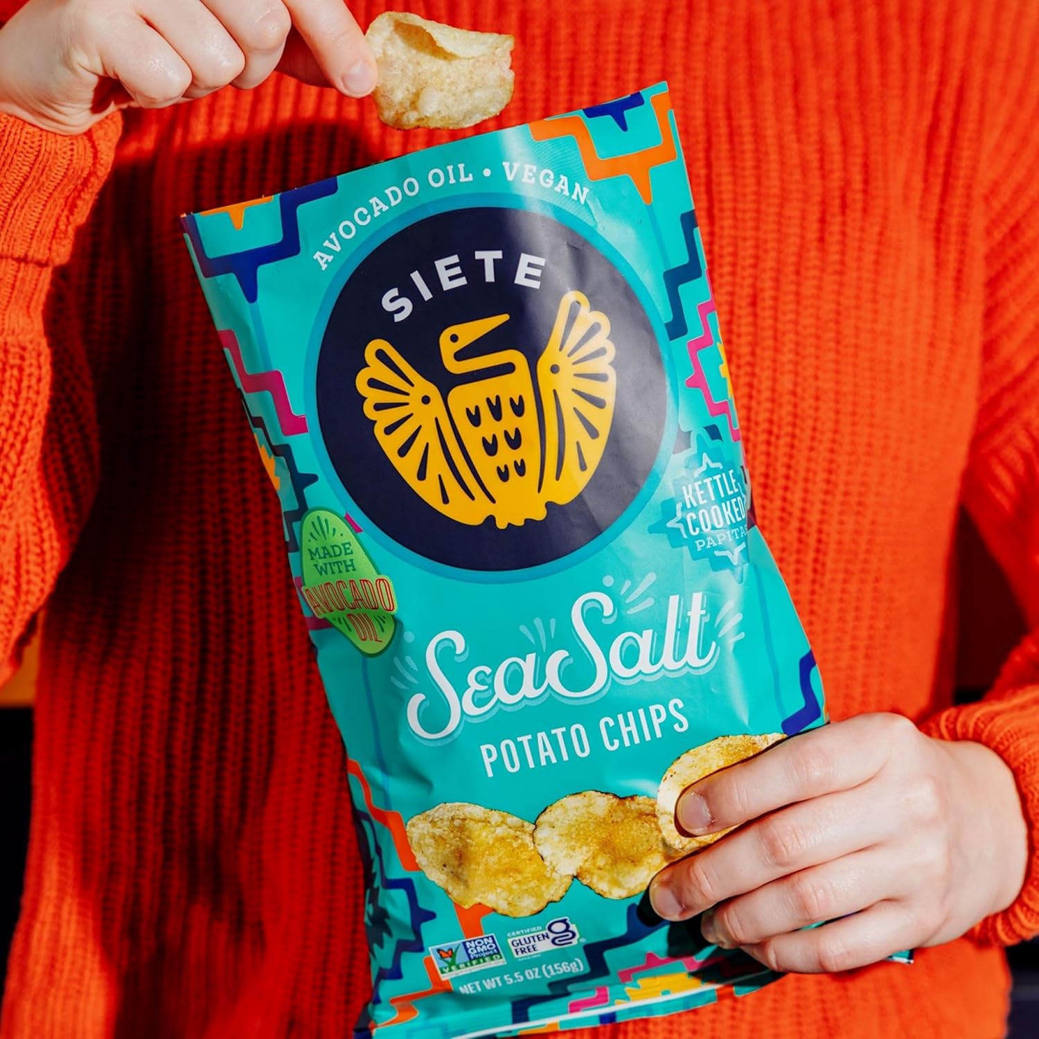 Siete Kettle Cooked Potato Chips - Sea Salt