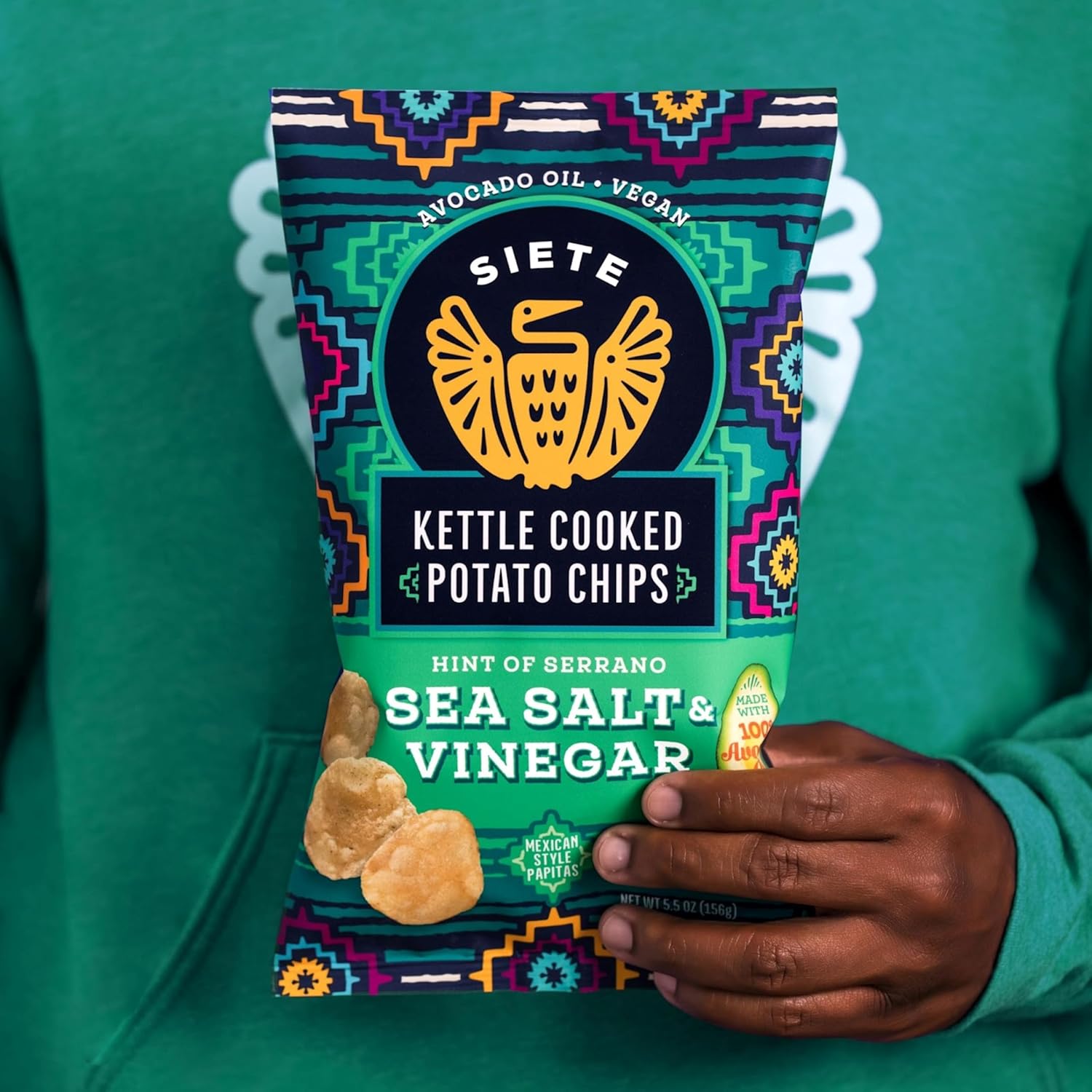 Siete Kettle Cooked Potato Chips - Sea Salt/Vinegar