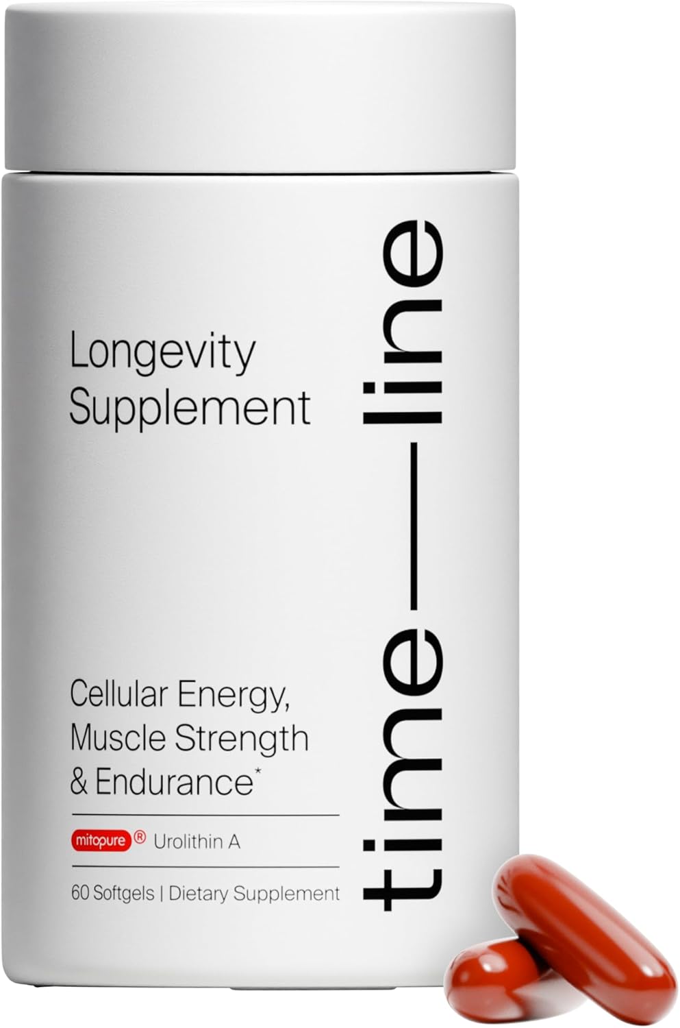 Timeline Mitopure Urolithin A - First Clinically Proven Supplement for Healthy Aging and Cellular Renewal