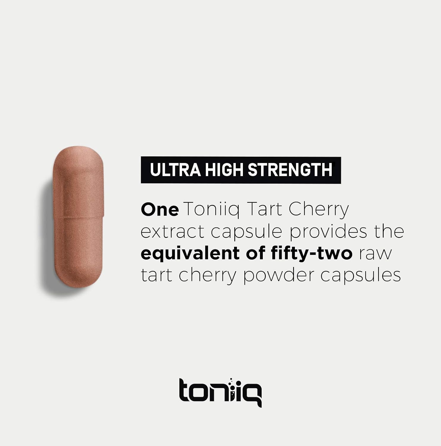 Toniiq Ultra High Strength Tart Cherry Capsules - 52,000mg 52x Concentrated Extract