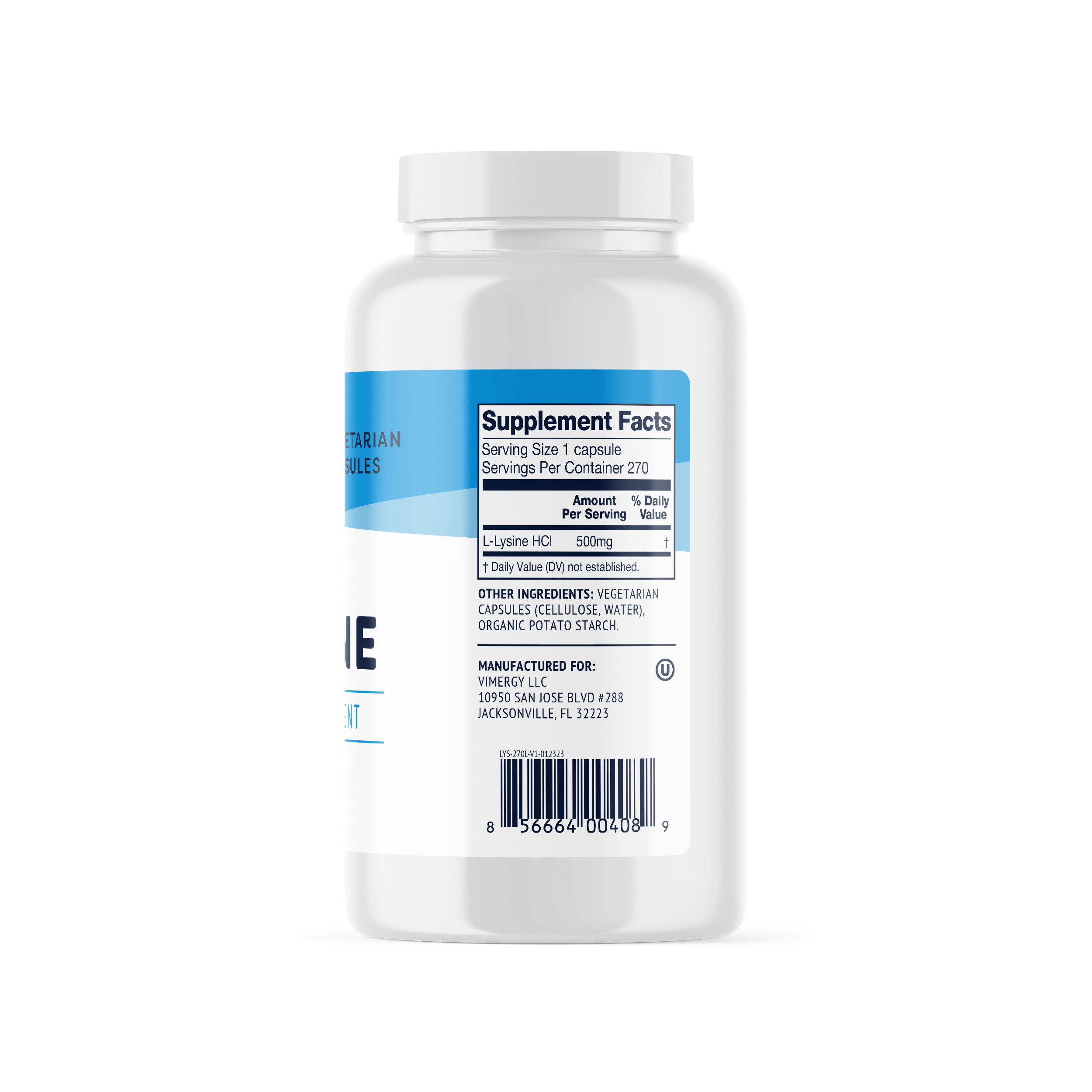 Vimergy L-Lysine 270 Capsules