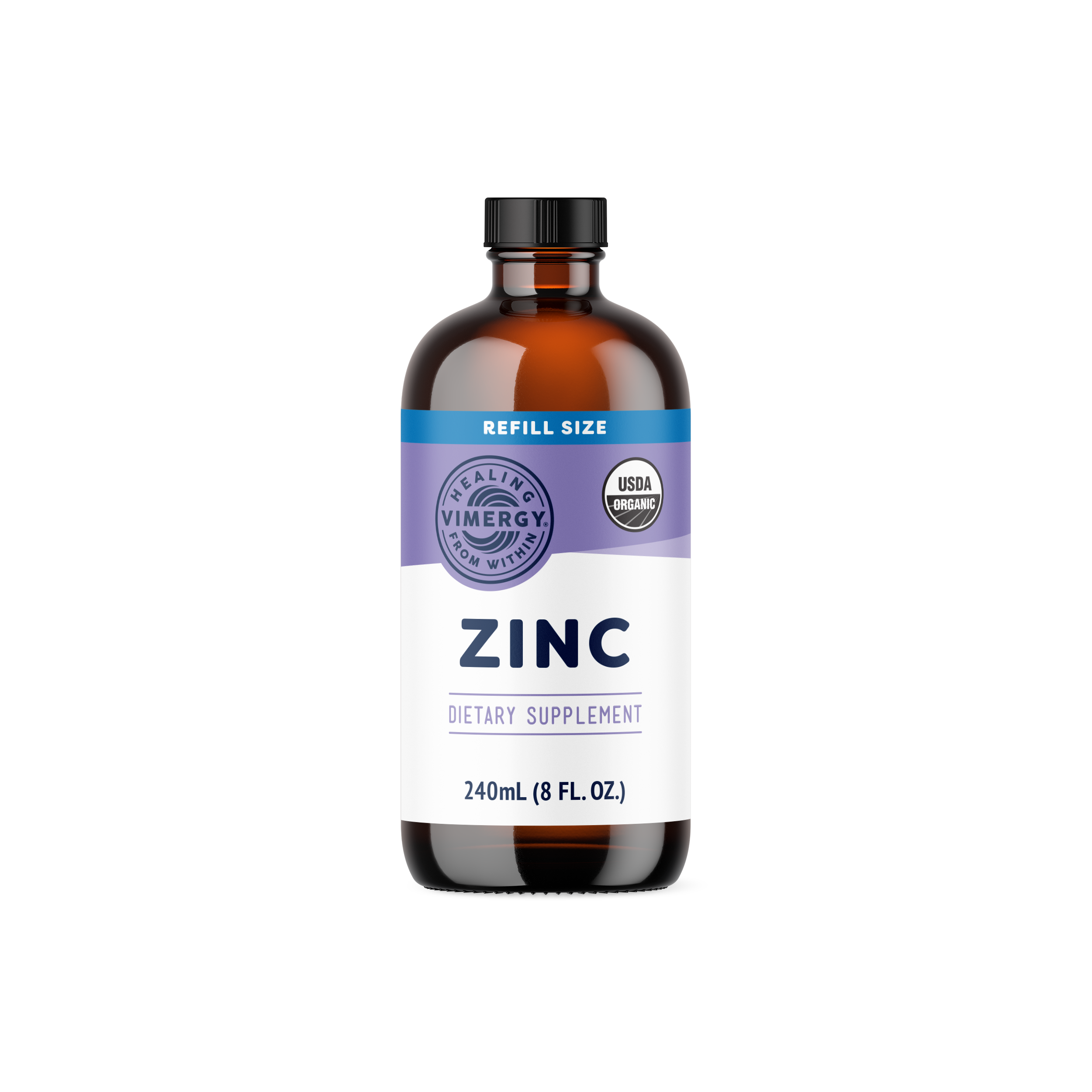 Vimergy Organic Zinc Sulfate 240ml | Refill Size