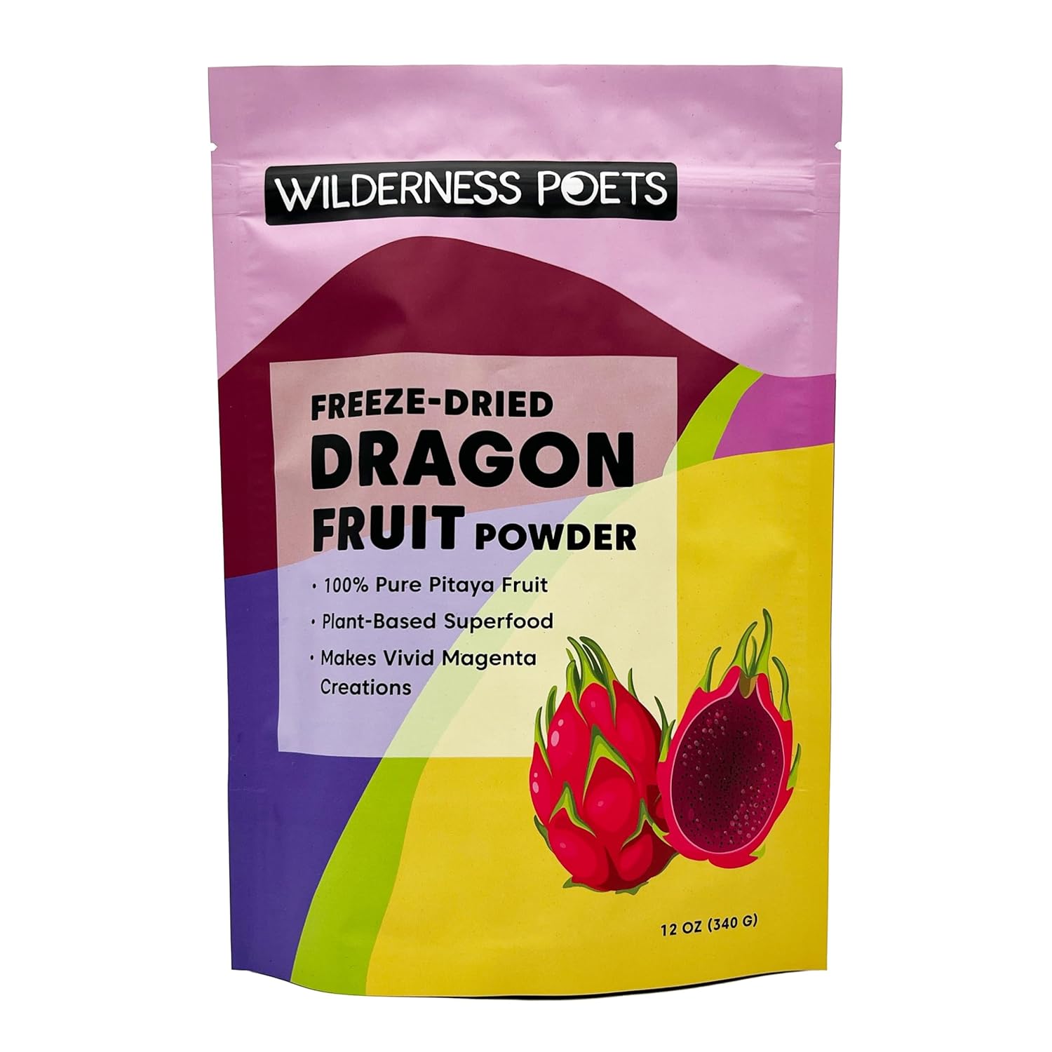 Wilderness Poets Organic Freeze-Dried Pitaya (Dragon Fruit Powder) 12oz