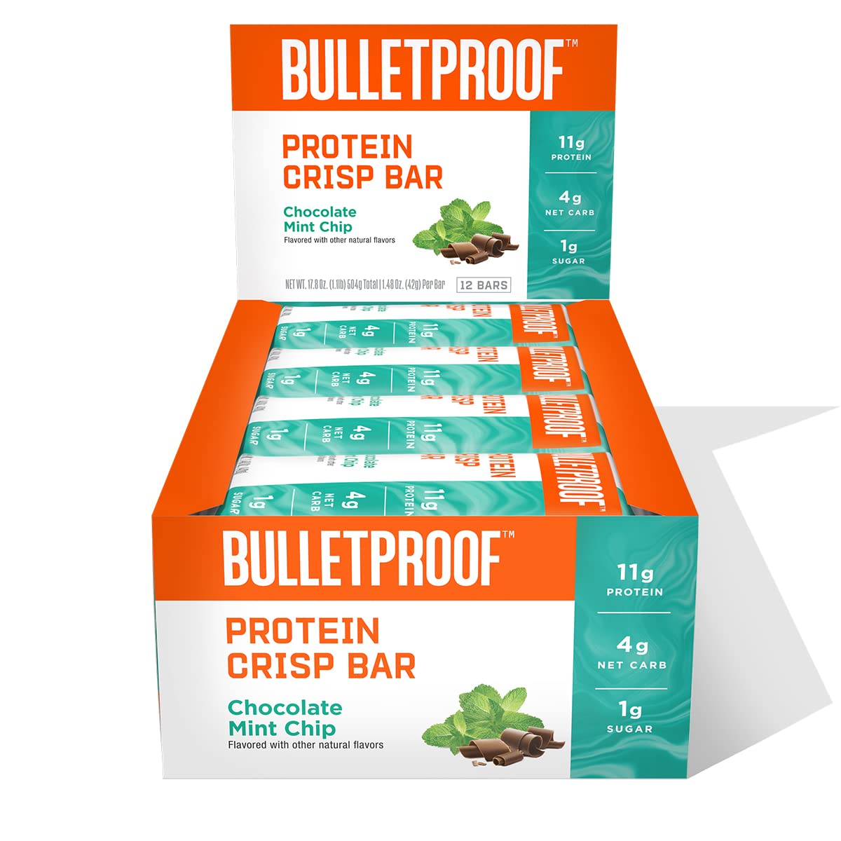 Bulletproof Chocolate Mint Chip Crisp Bar (12 pack)
