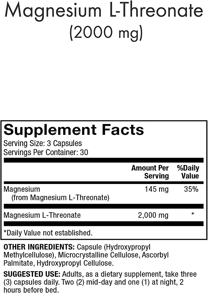Dr Mercola Magnesium L-Threonate 90 Capsules - 30 Day Supply