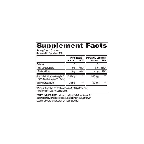 Dr Mercola Quercetin and Pterostilbene Advanced 180C (180 Day Supply)