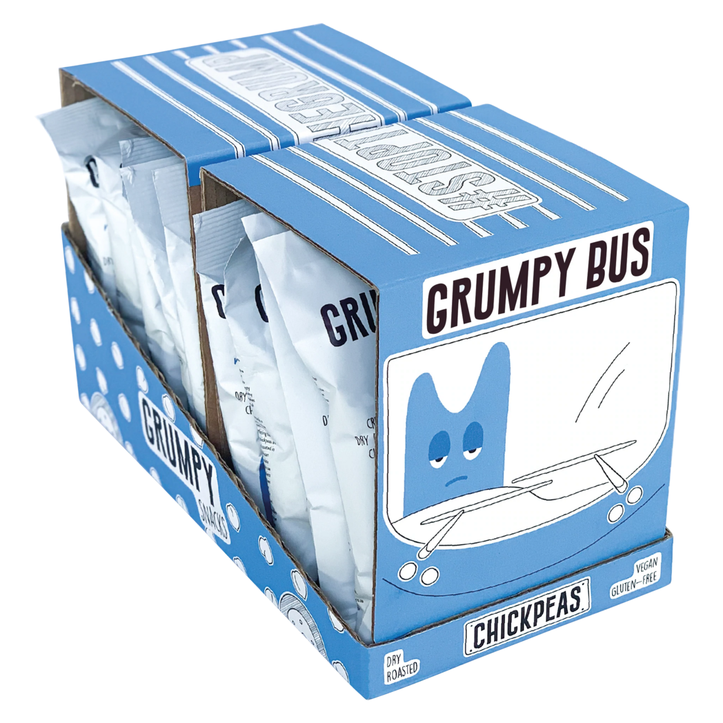 Grumpy Snacks Dry Roasted Chickpeas - Chocolate (20 x 40g)