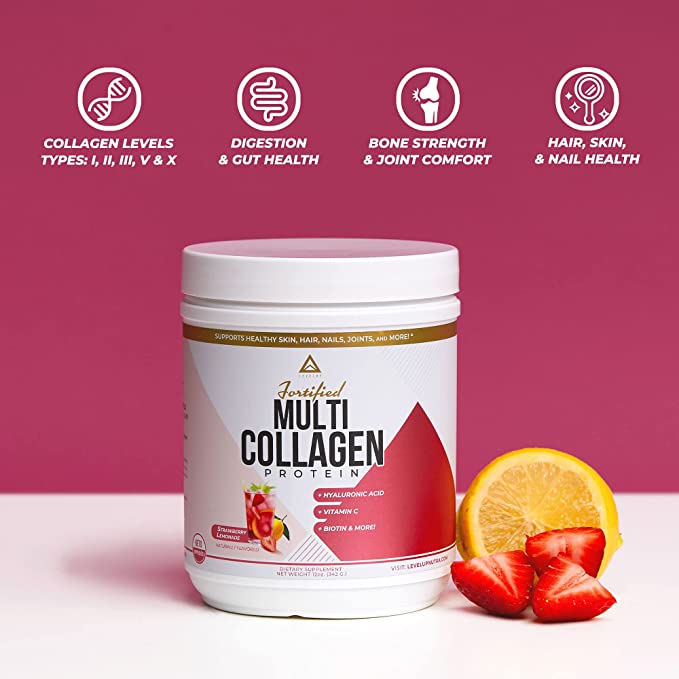 LevelUp Multi Collagen Strawberry Lemonade