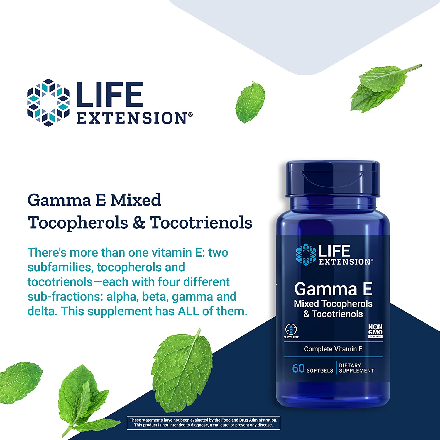 Life Extension Gamma E Mixed Tocopherols/Tocotrienols 60C