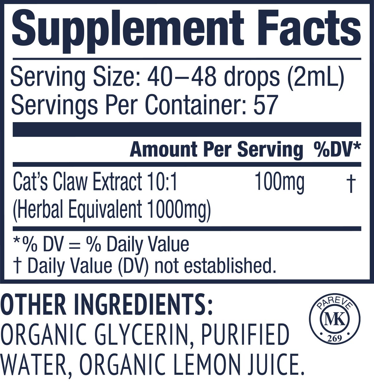 Vimergy Organic Cat's Claw 115ml