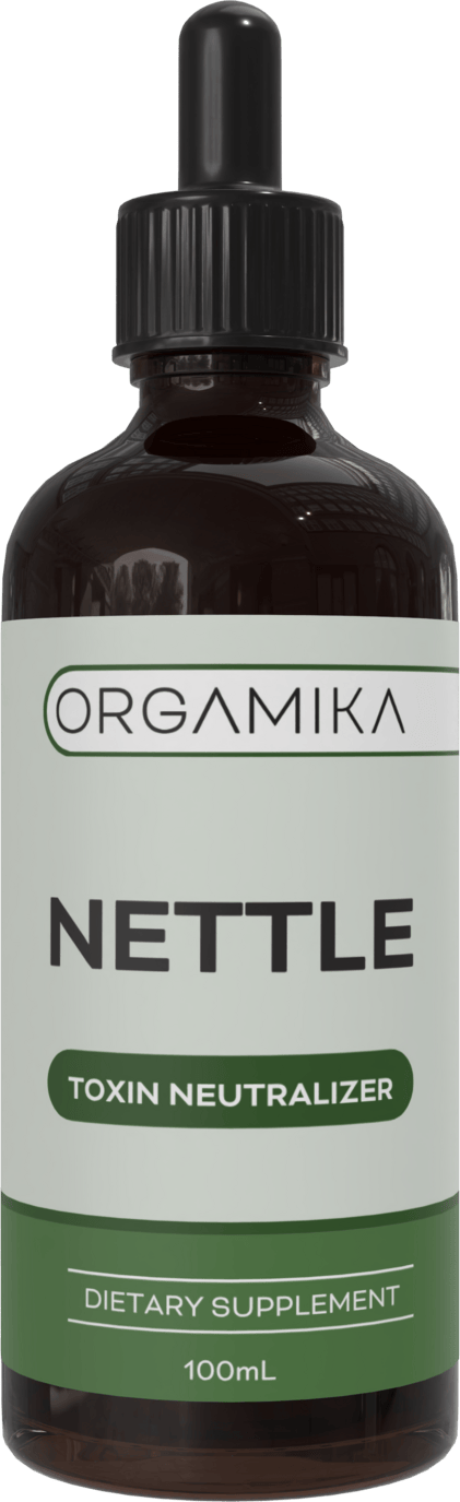 ORGAMIKA Organic Liquid Nettle tincture, 100mL amber dropper bottle