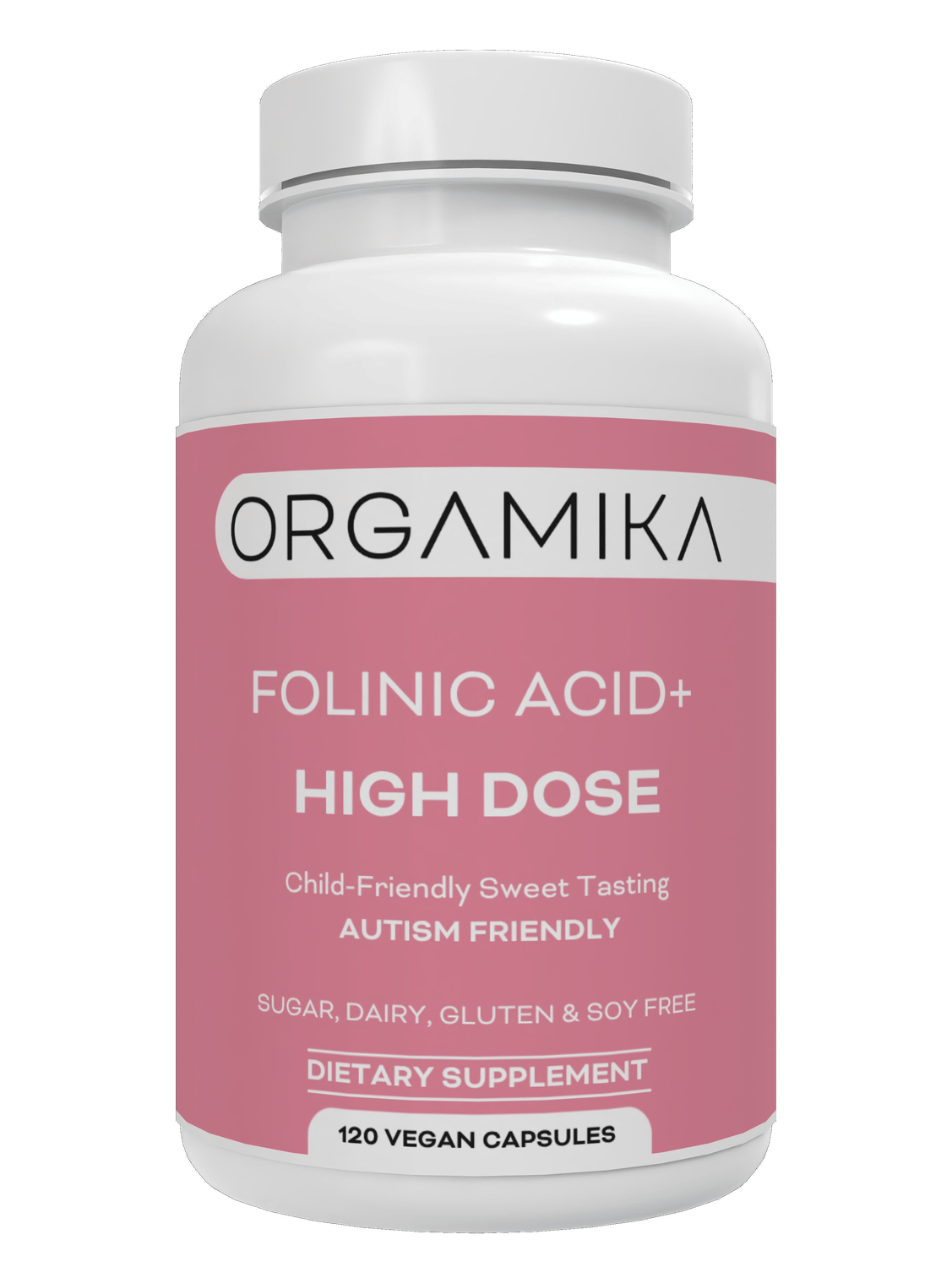 ORGAMIKA Folinic Acid+ HIGH DOSE, 120 vegan capsules