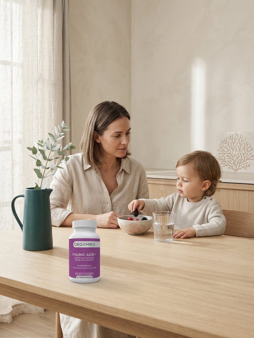 A calm daily ritual — ORGAMIKA Folinic Acid+ as part of family life